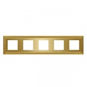 Рамка на 5 поста, цвет bright gold