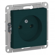 Розетка без заземления 16А  SE AtlasDesign, изумруд