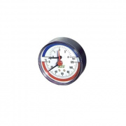 Термоманометр аксиальный FAR 2550 - 1/2" (D-80 мм, шкала 0-120 °C / 0-4 бар)