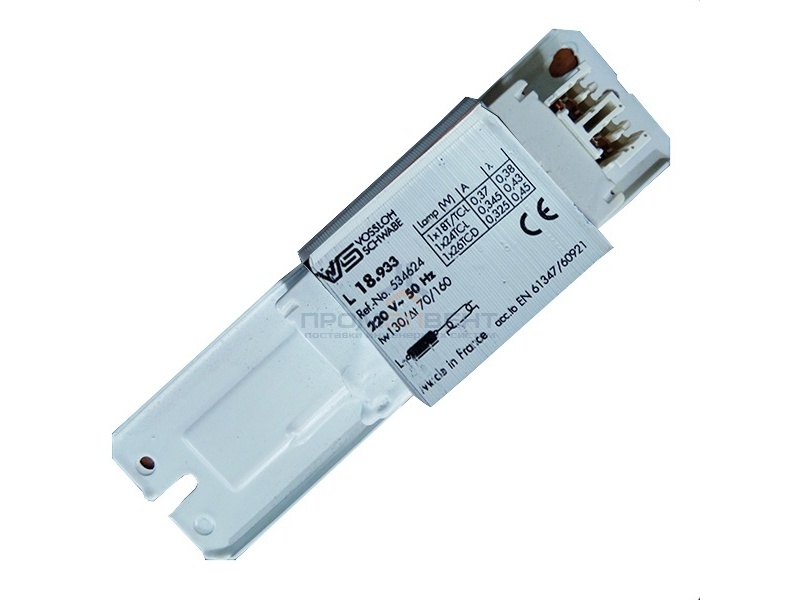 Дроссель Vosslon Schwabe L18.933 для люм. ламп 18/20W-G13, 18W-2G10/2G11, 26W-G24d-3/GX24d-3