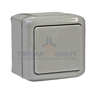 Выключатель IP44 Legrand Quteo серый