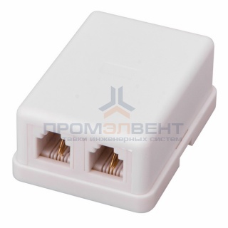 Телефонная розетка двойная 2хRG11 6P-2C ProConnect