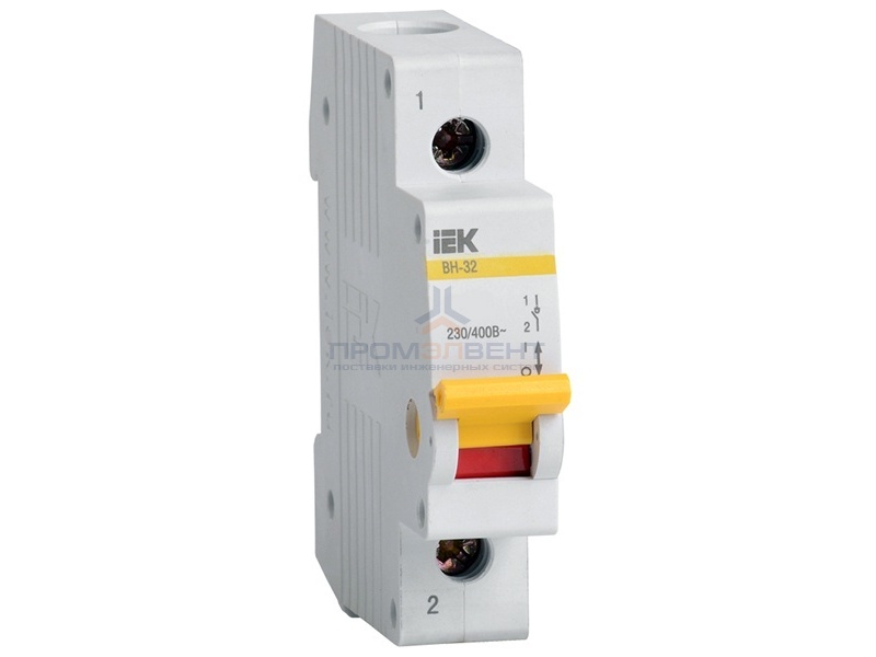 Рубильник модульный ВН-32 1Р 32А выключатель нагрузки ИЭК